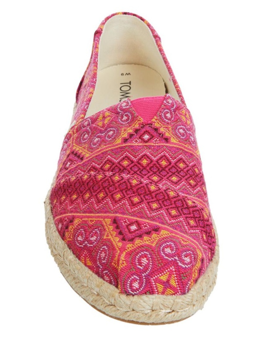 Toms Alpargata Rope Espadrille Slip-on Flats Pink Multi Floral Size Women’s 7.5